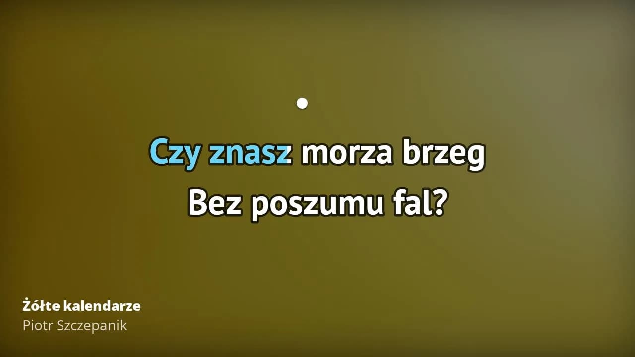 Czy znasz morza brzeg? Odkryj głębię znaczenia w piosence Szczepanika